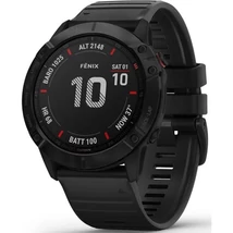 Garmin Fenix 6 Pro + fekete szilikon szíjjal, fekete