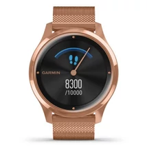 Garmin Vívomove Luxe + fekete milánói típusú fém 18K rose gold szíjjal, rozéarany