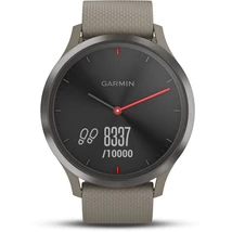 Garmin Vivomove HR Sport + homokkő szilikon szíjjal (127-204 mm.) fekete