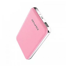AWEI P84K bőrhatású elegáns powerbank 10400mAh Pink