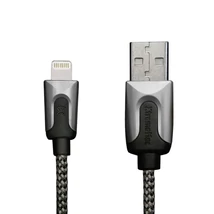 XtremeMac szövet borítású prémium Lightning kábel 2m Fekete