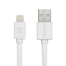 XtremeMac szövet borítású lapos Lightning kábel Fehér