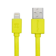 XtremeMac szövet borítású lapos Lightning kábel Sárga