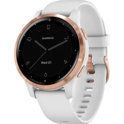Garmin Vívoactive 4S rose gold csattal, fehér