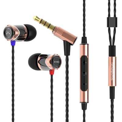 SoundMAGIC E10C In-Ear fülhallgató headset hangerőszabályzóval Fekete-Arany