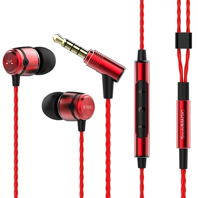 SoundMAGIC E50S In-Ear fülhallgató headset Piros