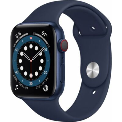 Apple Watch Series 6 44 mm + sötétkék sportszíj kék