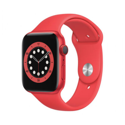 Apple Watch Series 6 40 mm + piros sportszíj piros