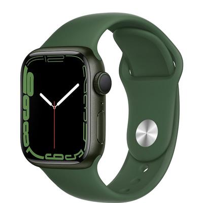 Apple Watch Series 7 GPS 41 mm alumínium tok+ zöld sportszíj, zöld